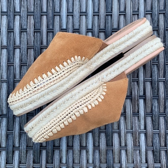 LIKE NEW Sam Edelman Austin Suede Espadrille Mules - Caramel - Picture 3 of 15